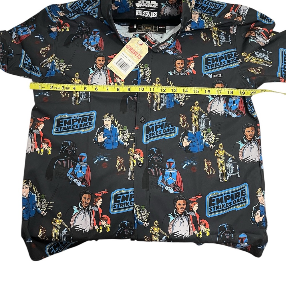 RSVLTS Star Wars Empire Strikes Back Short Sleeve KUNUFLEX Shirt Size Medium - Picture 7 of 8